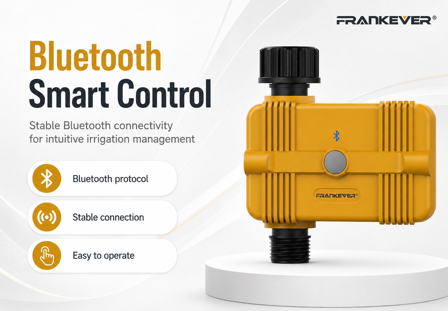 FrankEver FK-WT03B Bluetooth smart water timer with stable smart control for irrigation management