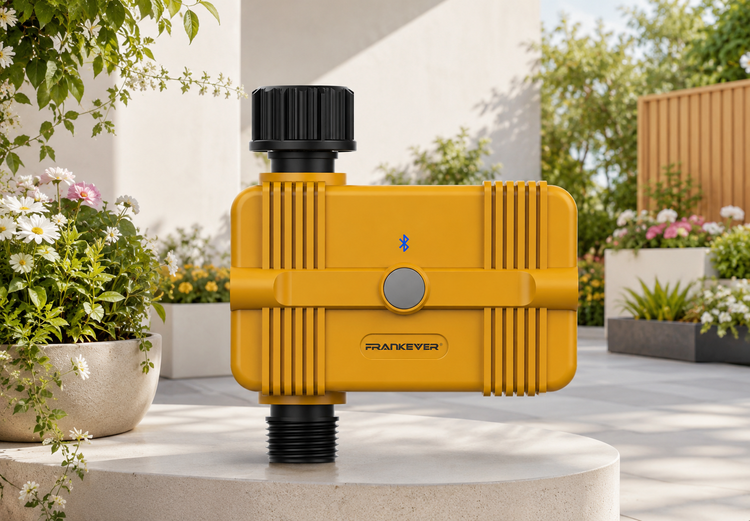 FrankEver FK-WT03B Bluetooth smart water timer for lawn watering with garden sprinkler irrigation